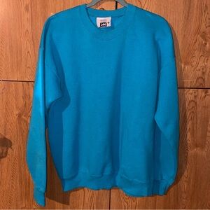 Vintage Teal Blue Lee Crewneck